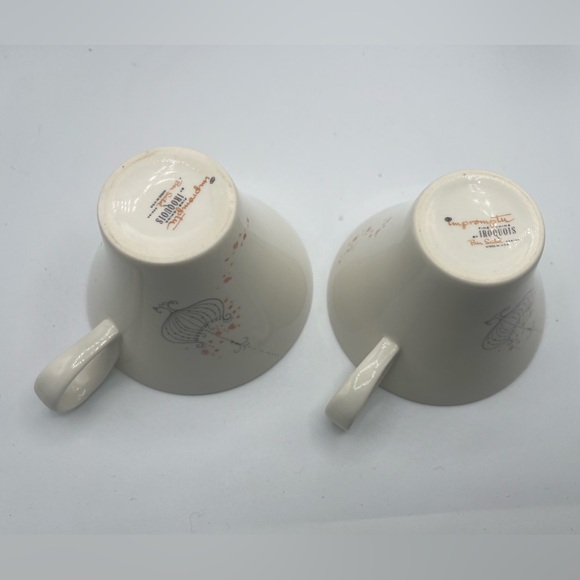 Rare 2 Cups MCM Impromptu Iroquois by Ben Seibel Jardinieres Made In USA Retro - Picture 4 of 10